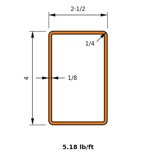 HSS4x2.5x.125