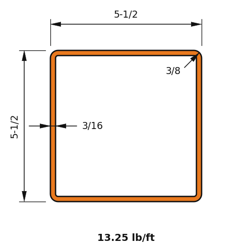 HSS5.5x5.5x.1875