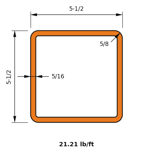 HSS5.5x5.5x.3125
