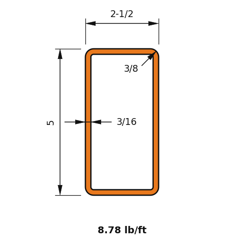 HSS5x2.5x.1875