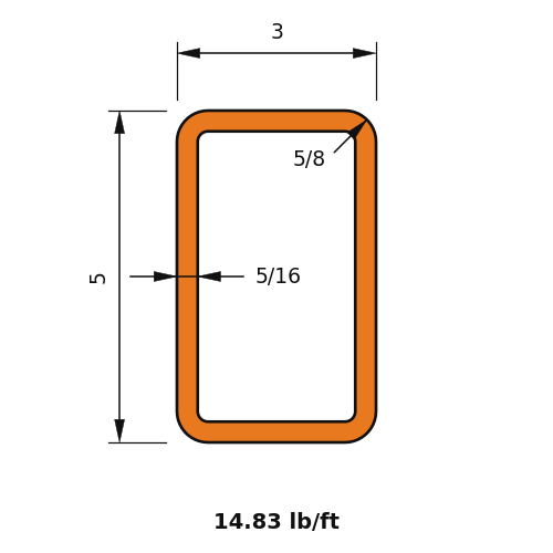 HSS5x3x.3125