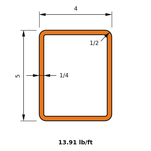HSS5x4x.25
