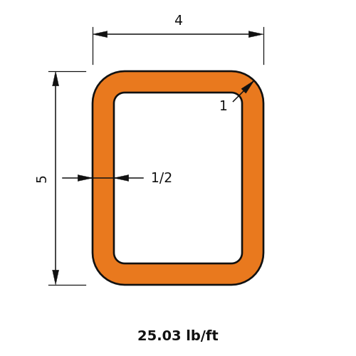 HSS5x4x.5