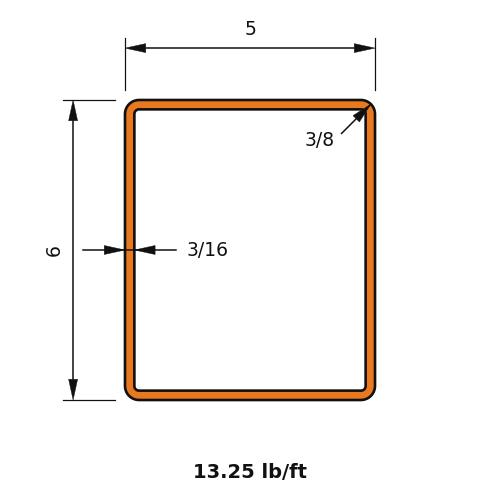 HSS6x5x.1875