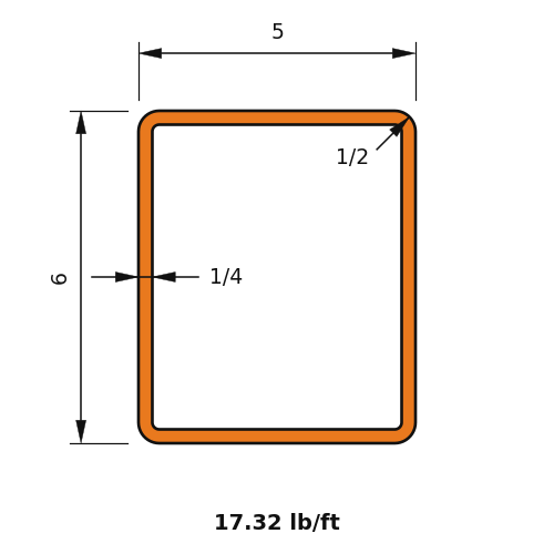 HSS6x5x.25