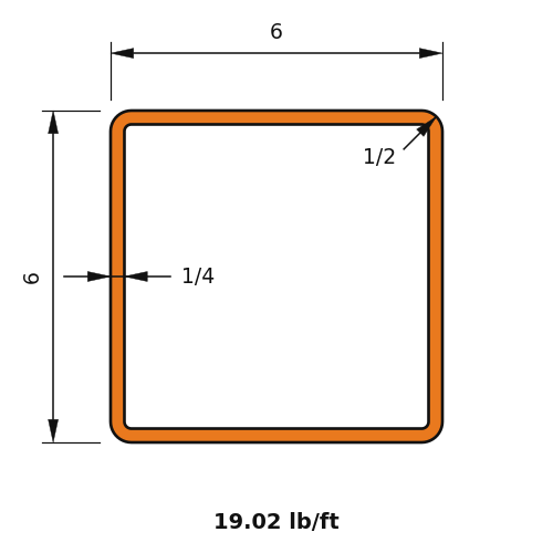 HSS6x6x.25