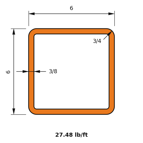 HSS6x6x.375