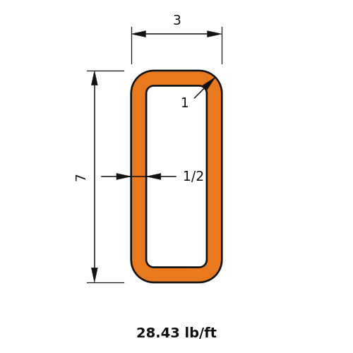 HSS7x3x.5