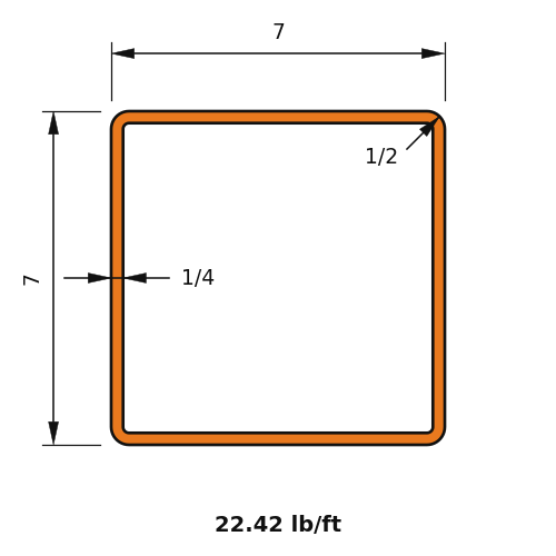 HSS7x7x.25