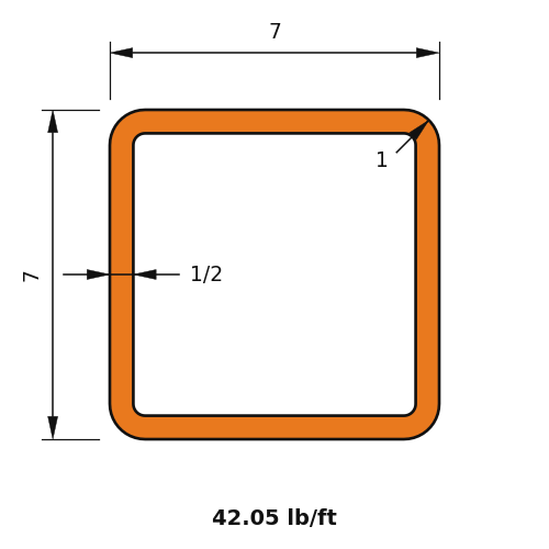 HSS7x7x.5