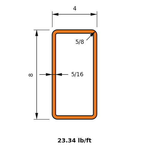 HSS8x4x.3125