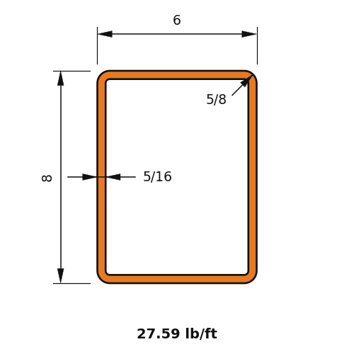 HSS8x6x.3125