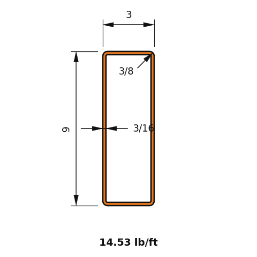 HSS9x3x.1875
