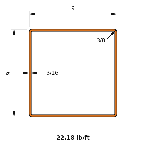 HSS9x9x.1875