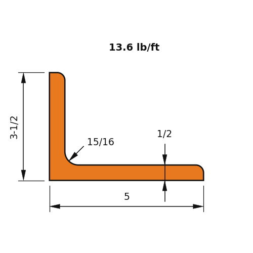 L5x3.5x.5