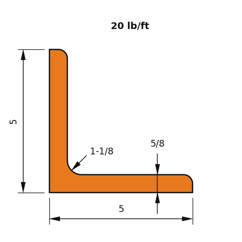 L5x5x.625