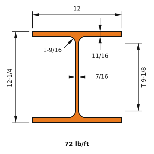 W12x72