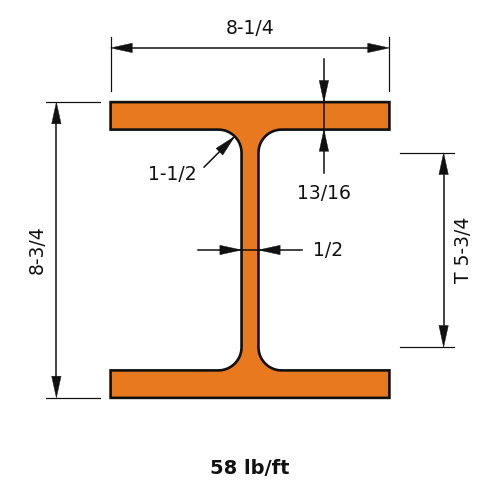 W8x58