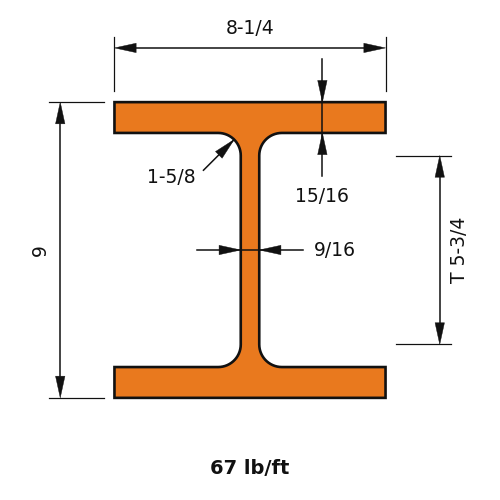 W8x67